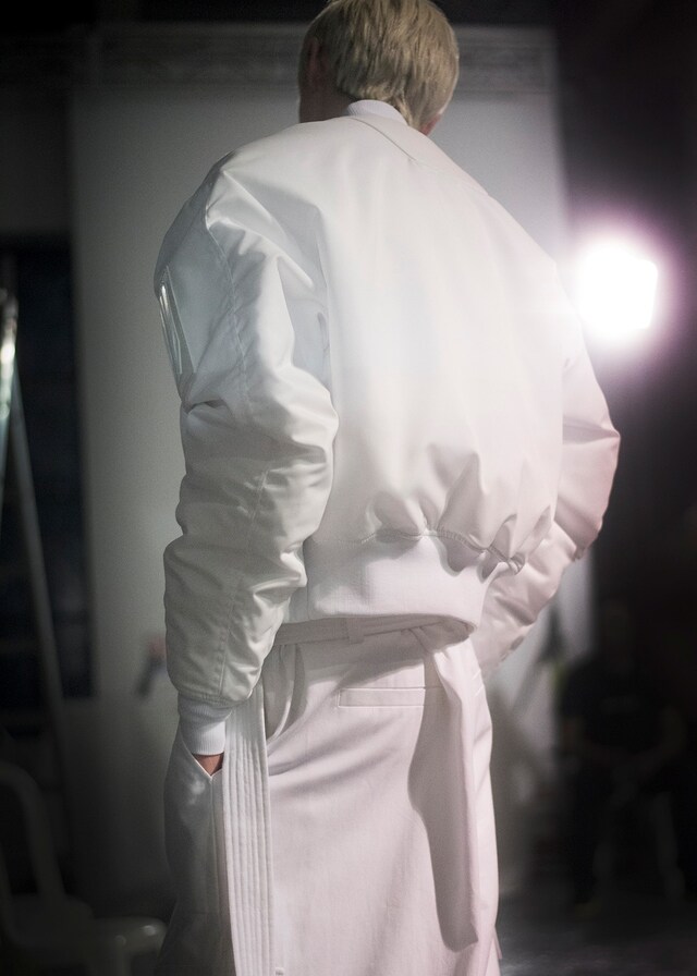 Juun.J AW15 Backstage Dazed Paris White Jacket Trousers 17