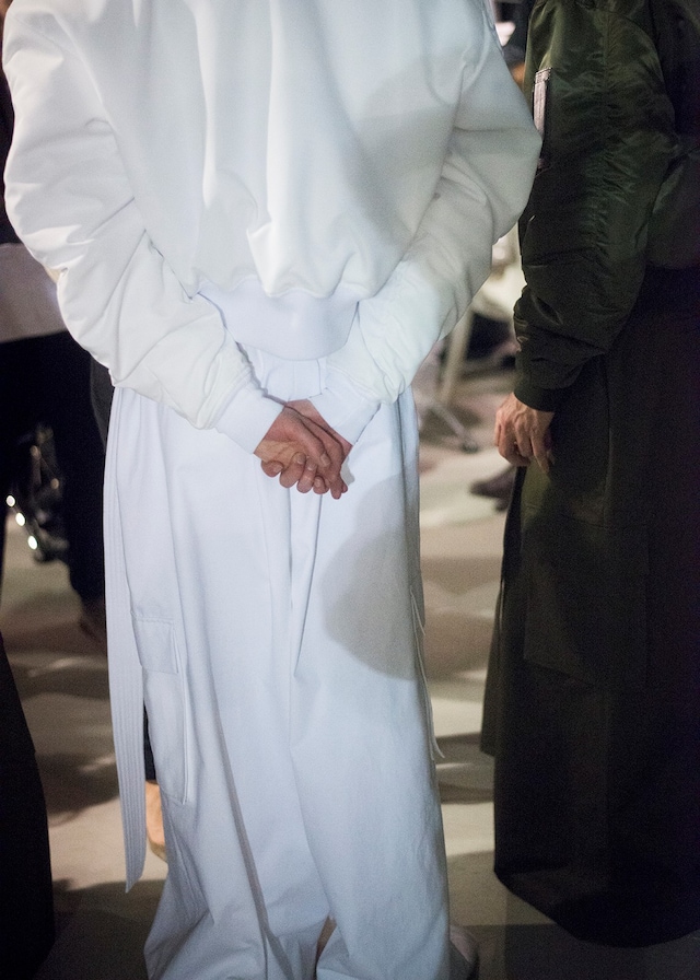 Juun.J AW15 Backstage Dazed Paris White Jacket Trousers 19