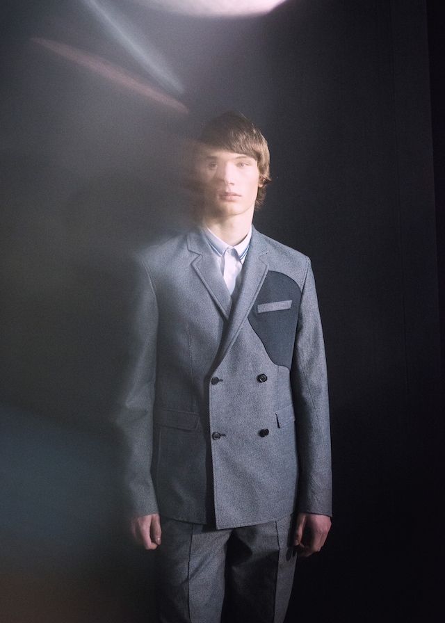 Krisvanassche AW15 Mens Grey Suit Darts Stripe Collar Polo 13
