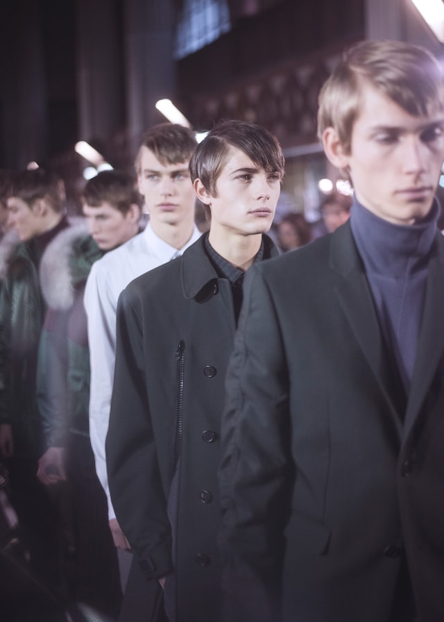 Krisvanassche AW15 Mens Black Jacket White Shirt Green Coat 11