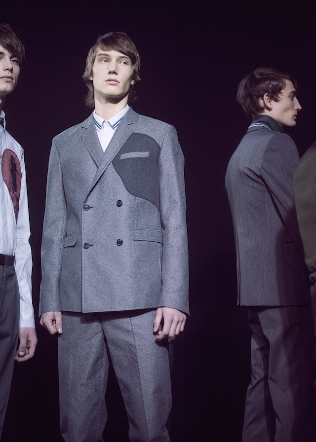 Krisvanassche AW15 Mens Group Grey Suit Patches Polo Shirt 15