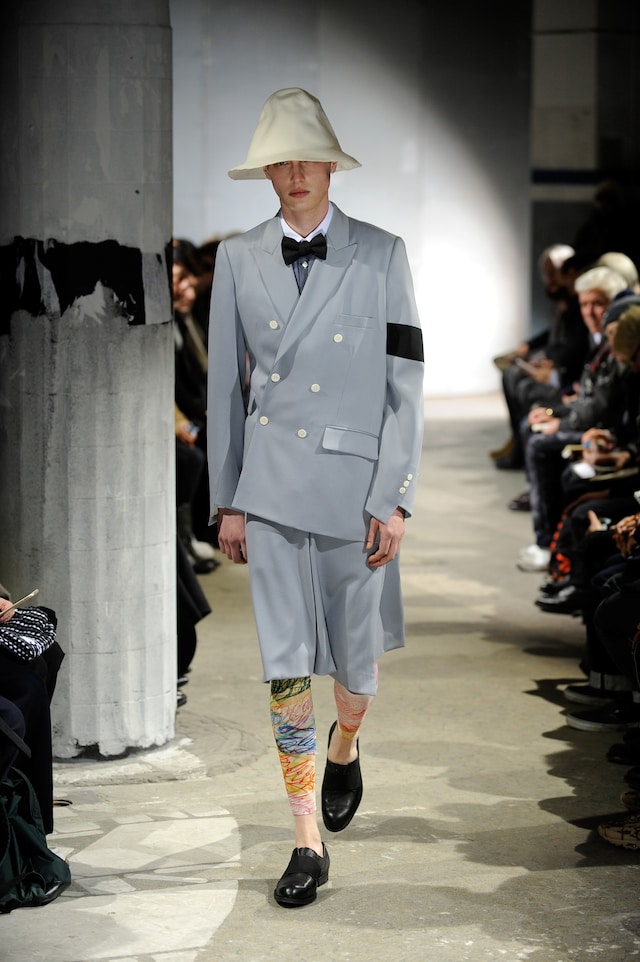 Comme des Gar&#231;ons Homme Plus AW15 Cream Hat Bow Tie Grey 8
