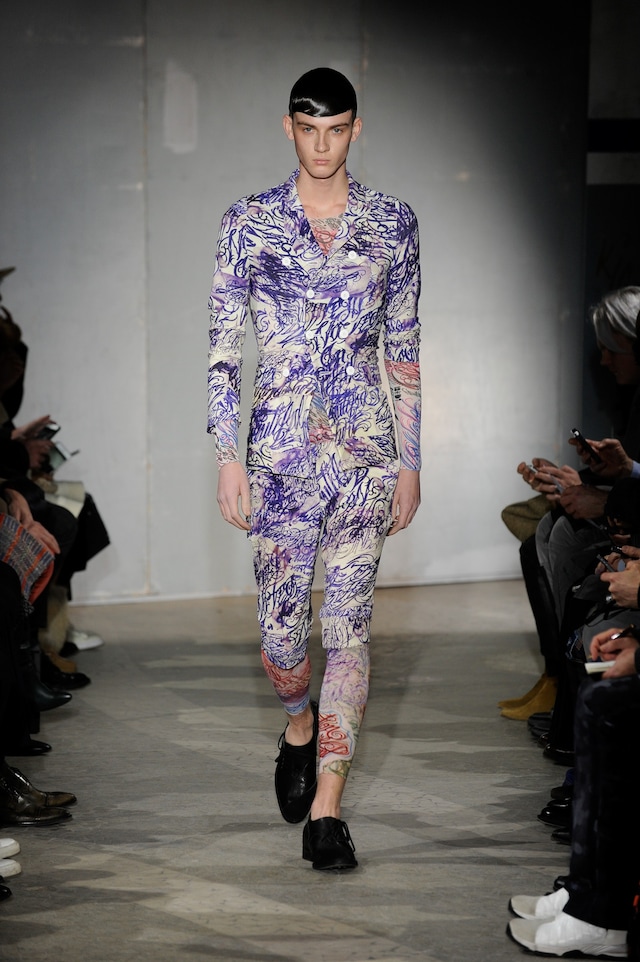 Comme des Gar&#231;ons Homme Plus AW15 Scribble Tattoo Print 9
