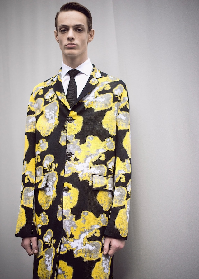 Dior Homme AW15 floral yellow coat, Mens, Dazed backstage 0