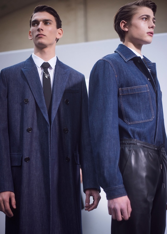 Dior Homme AW15 denim coat, Menswear, Dazed backstage 1