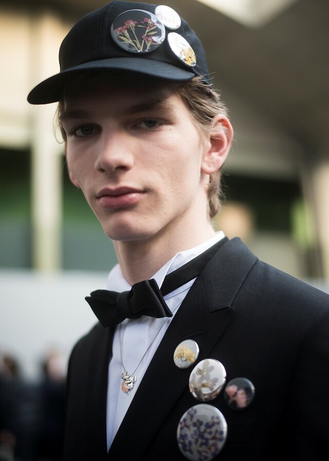 Dior Homme AW15 floral badges, Menswear, Dazed backstage 4