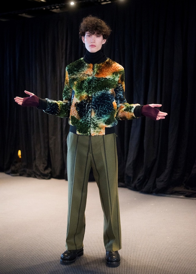 Kenzo AW15 Mens Patterned Bomber Ribbed Gloves Stripes 13