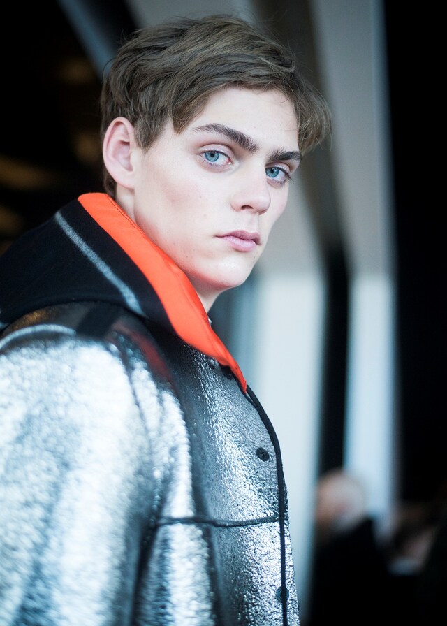 Kenzo AW15 Mens Metallic Foil Jacket Hooded Orange 2