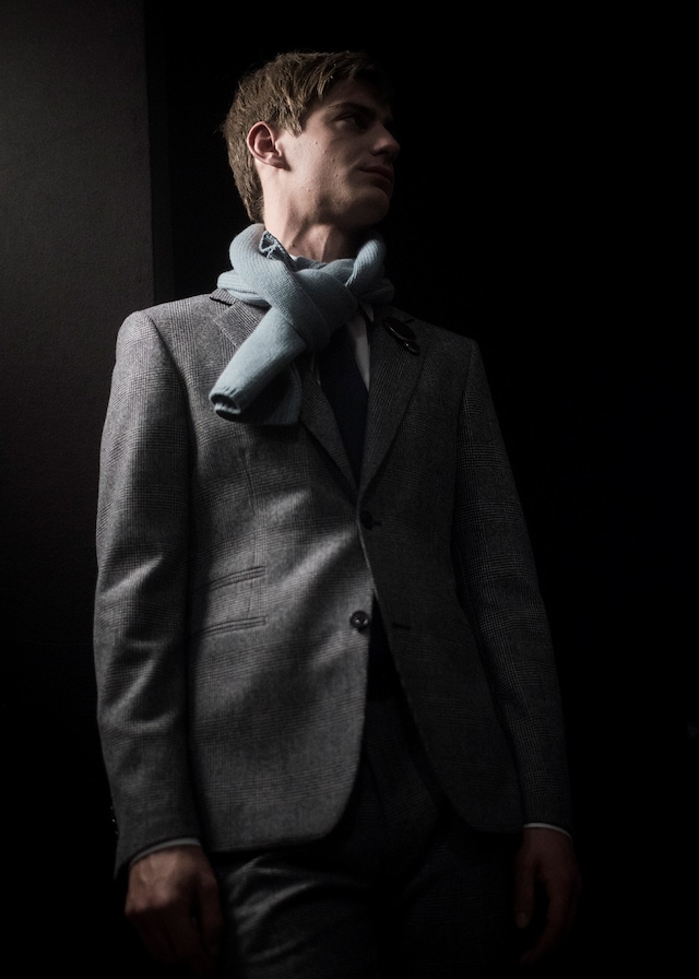 Backstage at Herm&#232;s AW15 Pastel Scarf Grey Blazer Tie 3