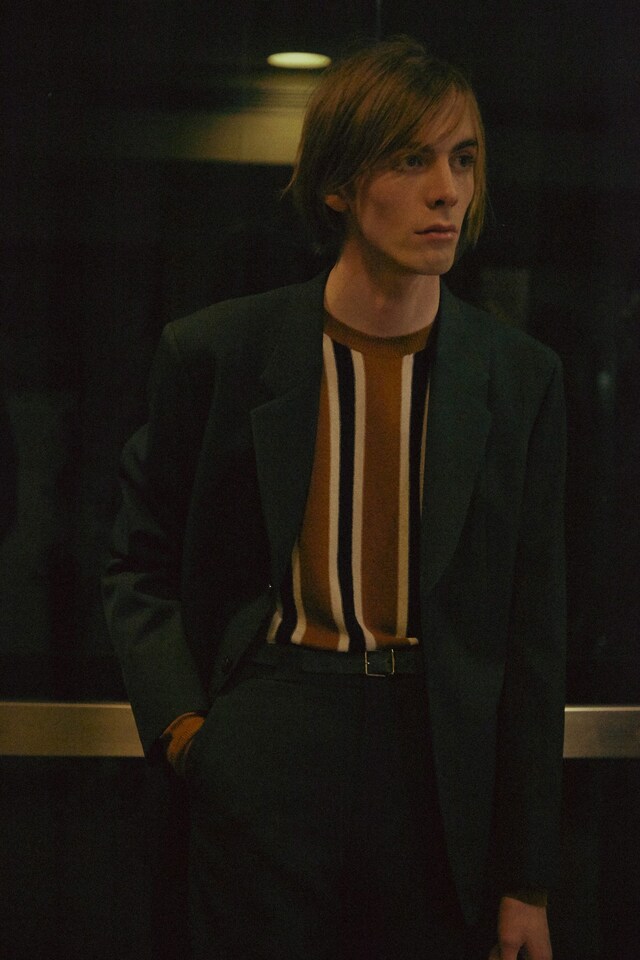 Paul Smith AW15 beige sweater jacket suit paris backstage 1