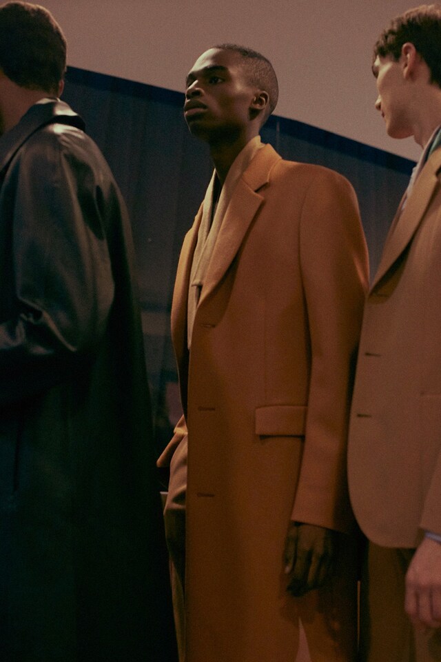 Paul Smith AW15 beige sweater jacket suit paris backstage 6