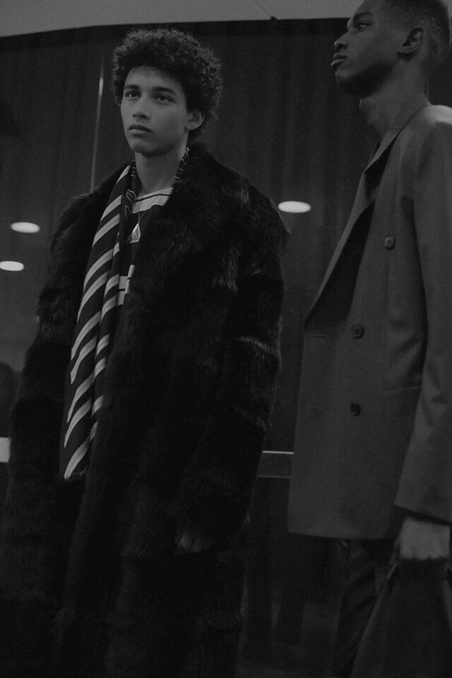 Paul Smith AW15 black and white fur collar 12