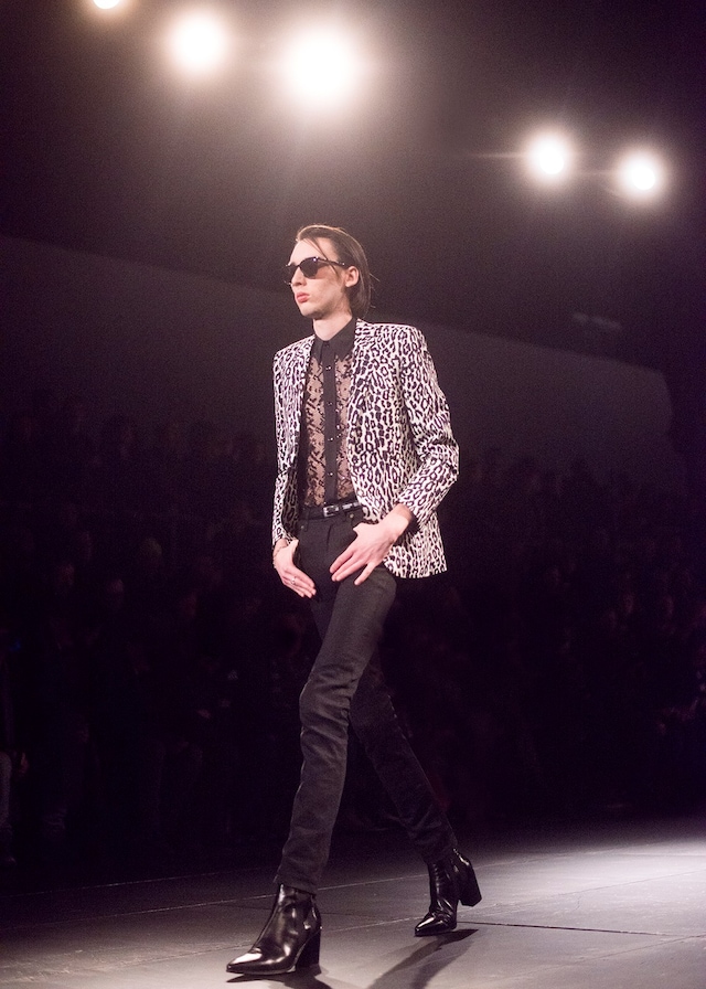  Saint Laurent AW15 Mens Leopard Print Jacket Lace Shirt 10