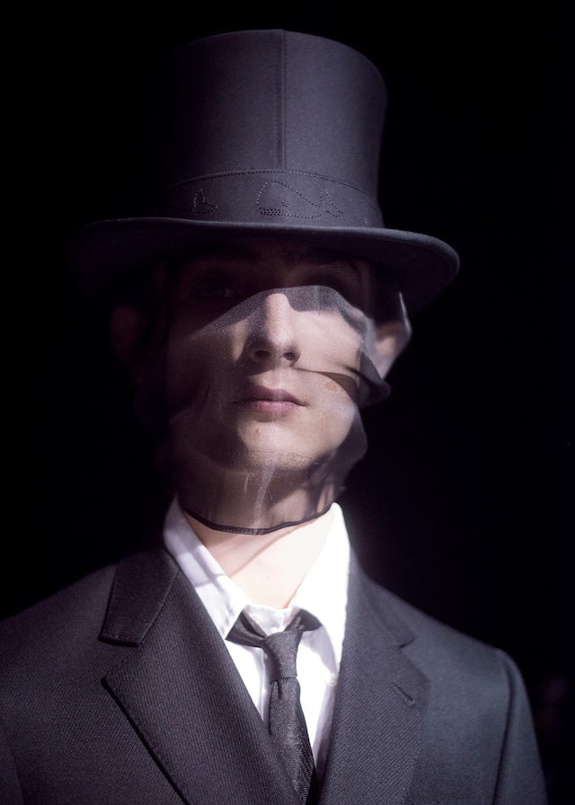 Thom Browne AW15 Mens Top Hat Translucent Fabric Face Mask 11