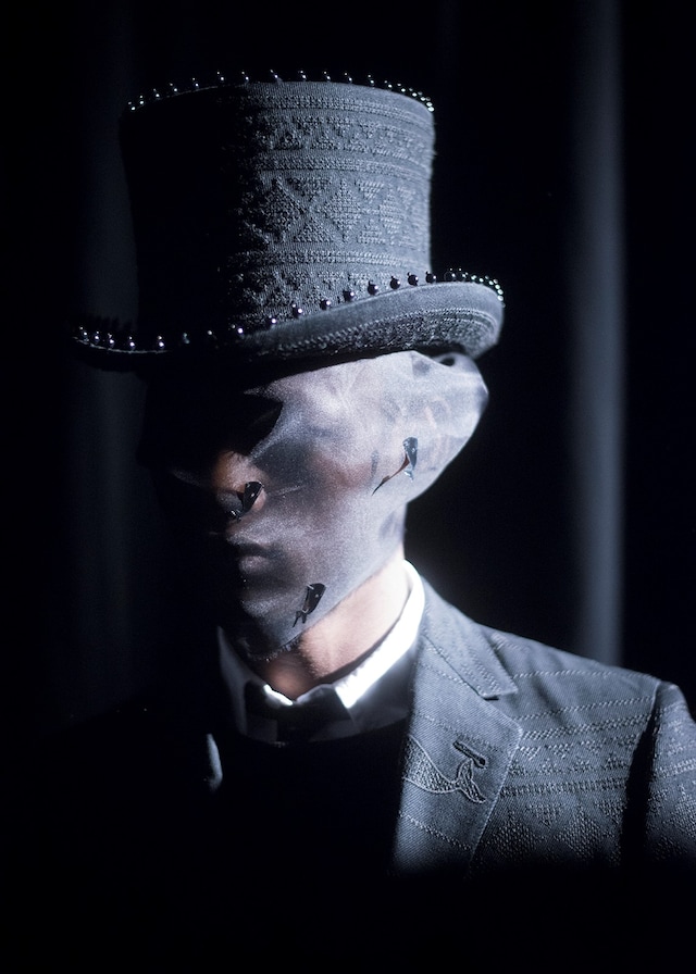Thom Browne AW15 Mens Textured Top Hat Bead Trim Embroidery 17