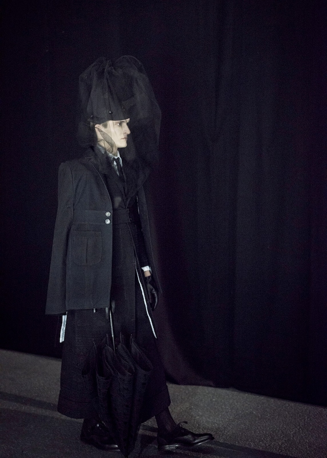 Thom Browne AW15 Mens Black Veil Lace Up Boots 7