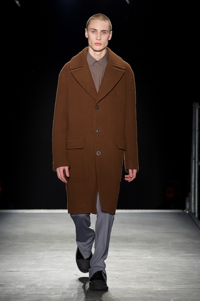 Wooyoungmi AW15 Mens Brown Button Up Coat Mink Collar Shirt 1