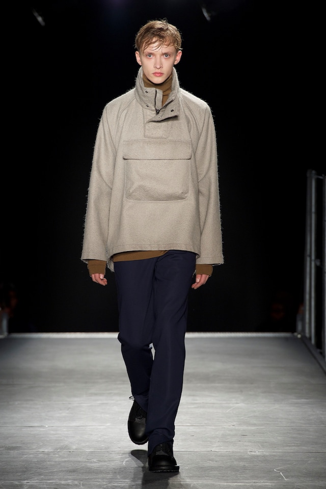 Wooyoungmi AW15 Mens Oatmeal Oversize Front Pocket Jacket 4