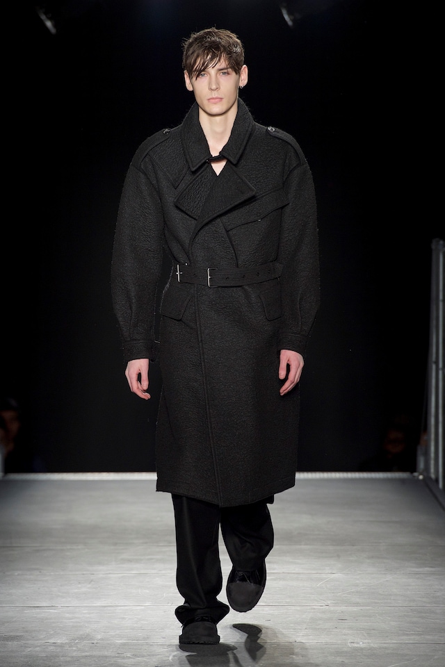 Wooyoungmi AW15 Mens Black Belted Trench Slouch Trousers 3