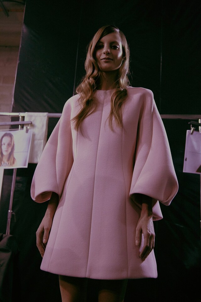 Dice Kayek Haute Couture SS15 Pink Mini Dress Balloon Sleeve 6