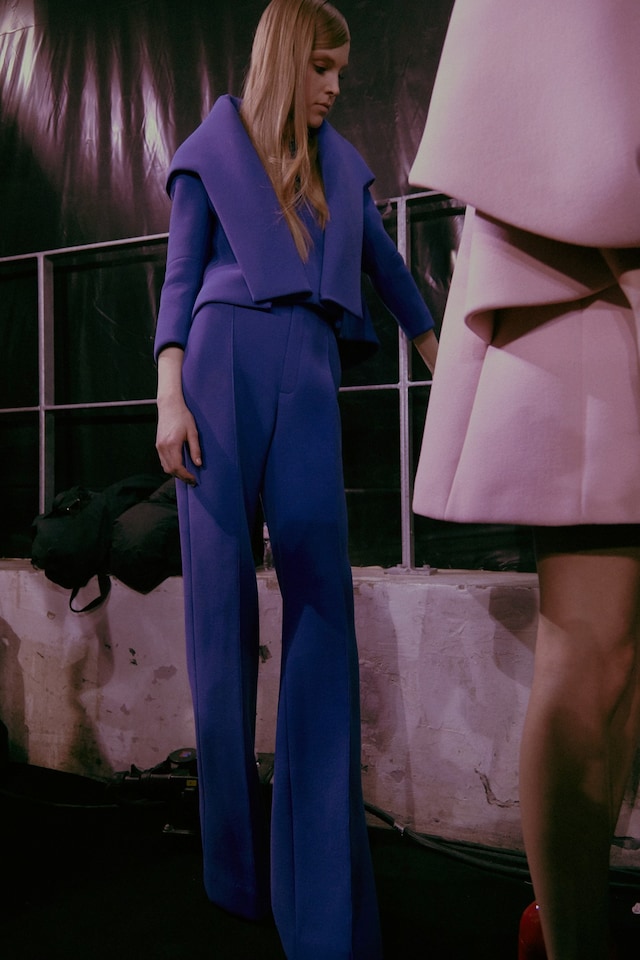 Dice Kayek Haute Couture SS15 Blue Structured Jumpsuit 3