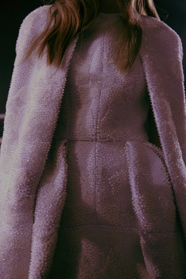 Dice Kayek Haute Couture SS15 Beaded Detail Cape Dress 9