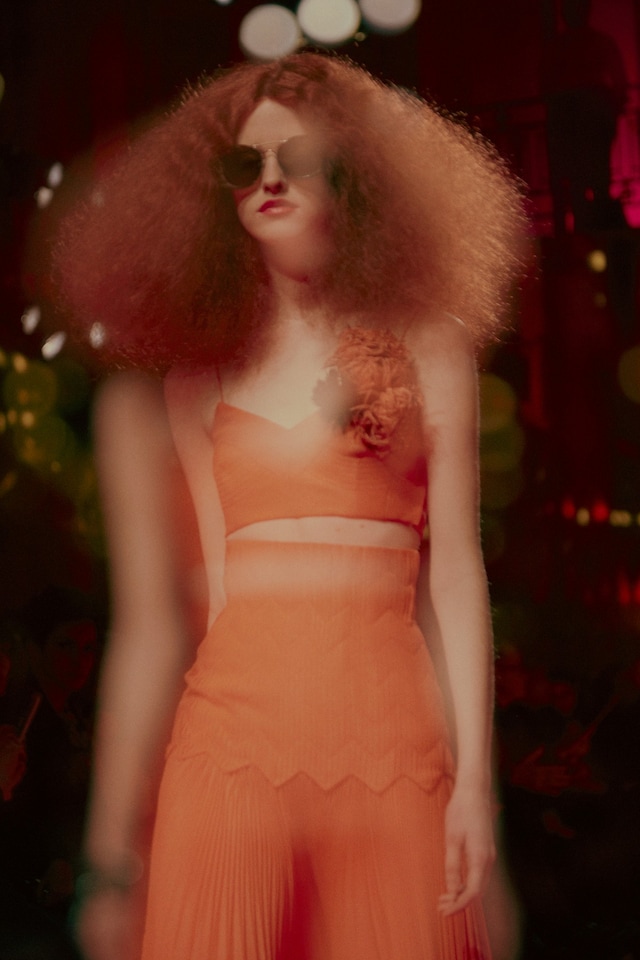 Schiaparelli Haute Couture AW15, 70&#39;s peach crop top, Dazed 5