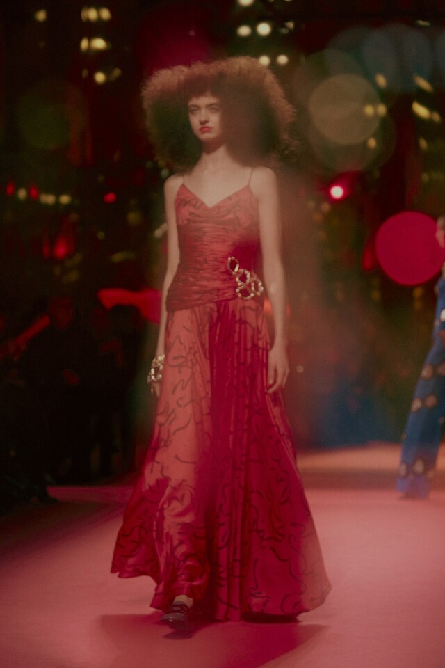 Schiaparelli Haute Couture AW15, red dress, Dazed 14