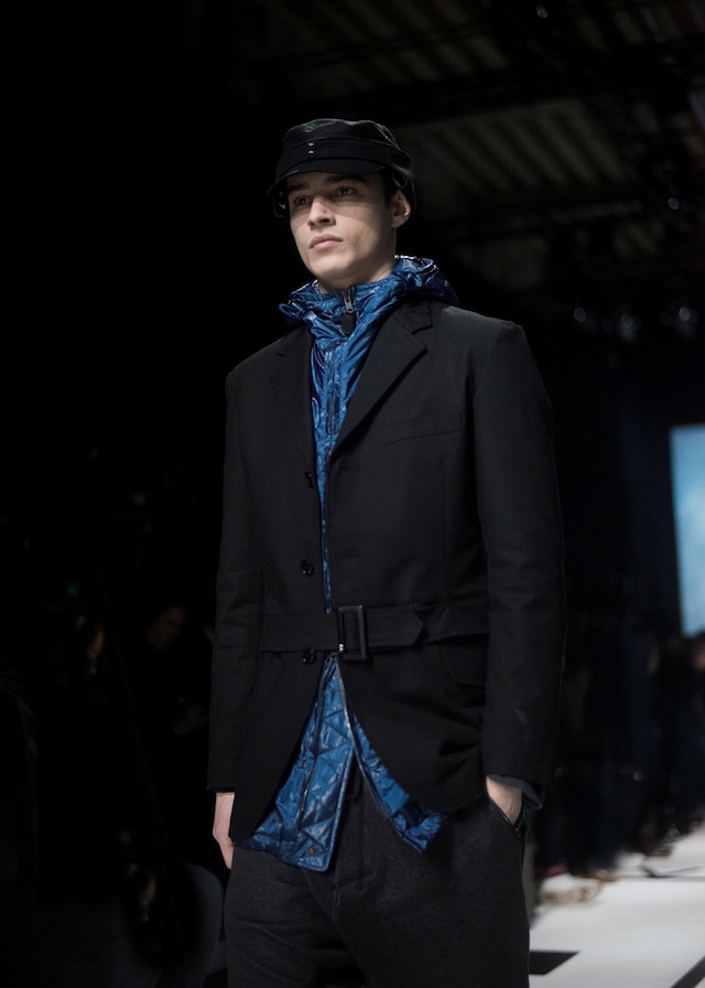 Y-3 AW15 Mens Black Flat Hat Blue Zip Up Hoodie Blazer 15