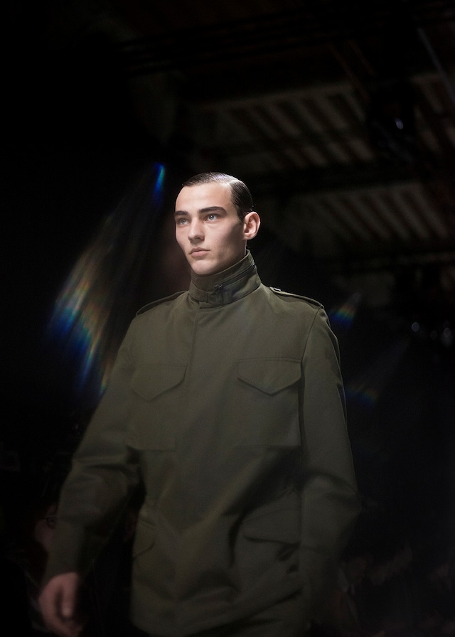 Y-3 AW15 Mens High Neck Khaki Jacket Breast Pockets 12