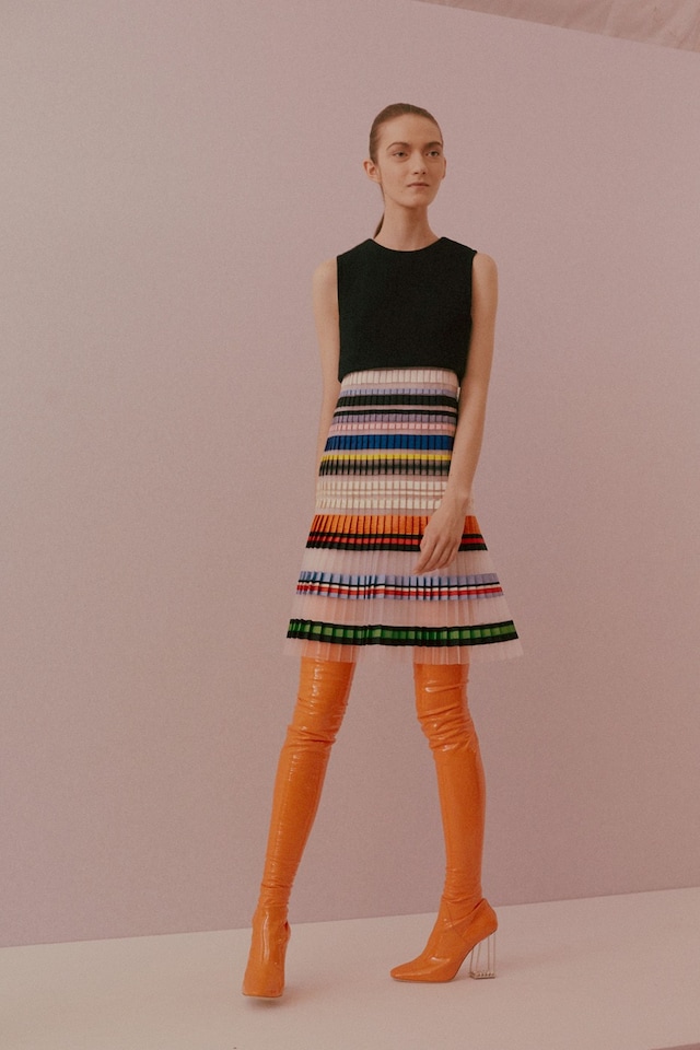 Christian Dior Haute Couture SS15 Multicolour Frill Dress 17