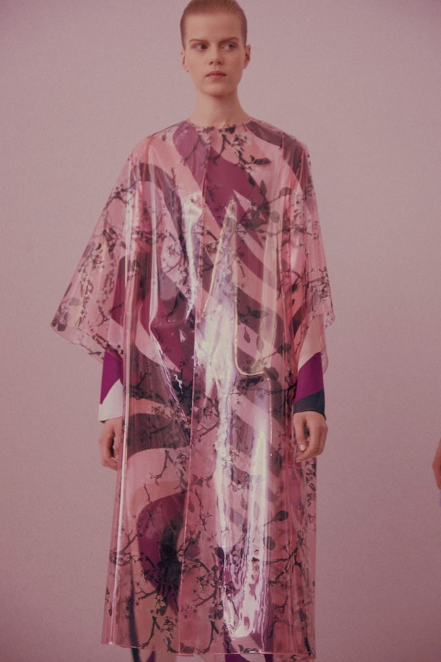 Christian Dior Haute Couture SS15 Leaf Branch Print Plastic 23