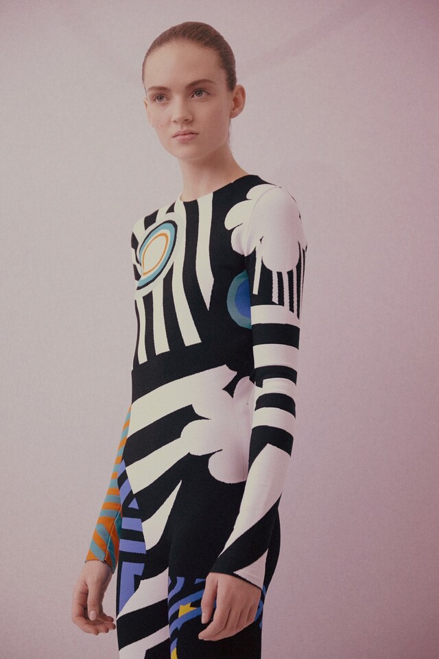 Christian Dior Haute Couture SS15 Black Stripe Floral Print 6