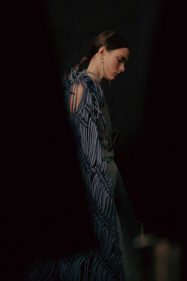 Armani Priv&#233; Haute Couture SS15 Woven Top Ponytail 13
