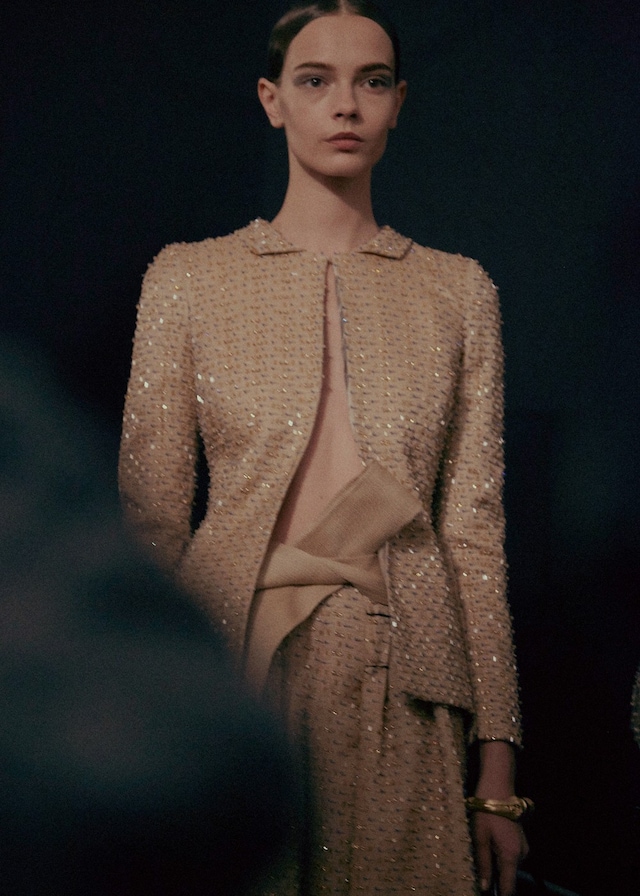 Armani Priv&#233; Haute Couture SS15 Beaded Cream Two Piece 5