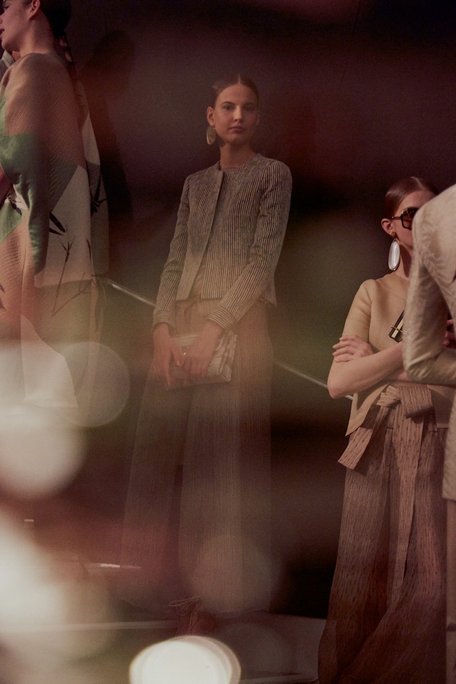 Armani Priv&#233; Haute Couture SS15 Stripe Jacket Wide Leg 7