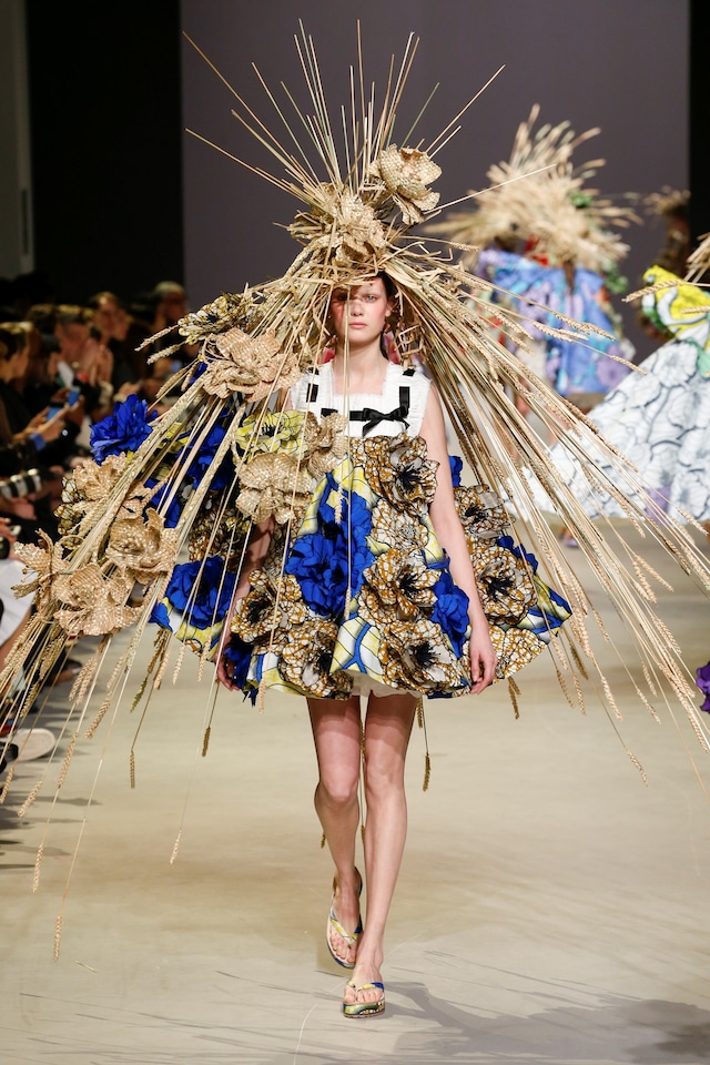 Viktor &amp; Rolf Haute Couture SS15 Oversize Straw Hat Floral 0
