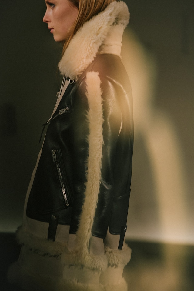 Coach AW15 Shearling Zips Leather Womenswear Neck Scarf 20