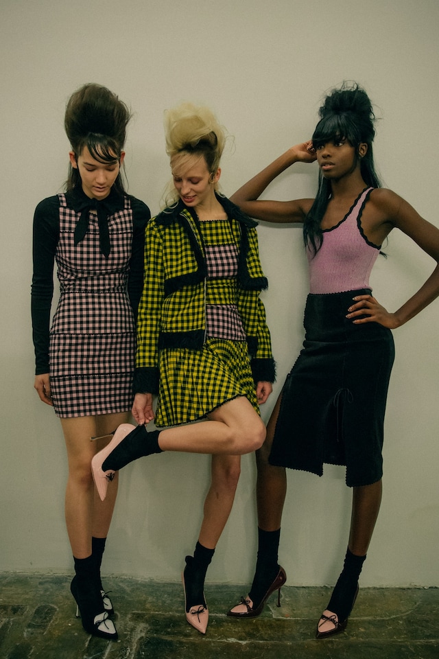 Adam Selman AW 15 Gingham John Waters Knitwear Pussy Bow 17