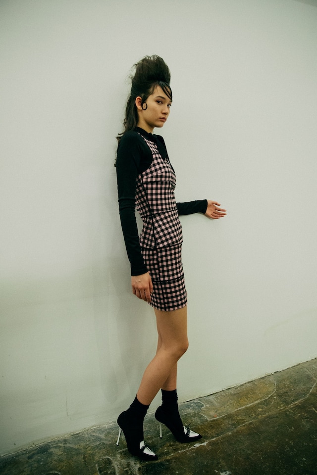 Adam Selman AW 15 Gingham John Waters Mini Dress Pussy Bow 11