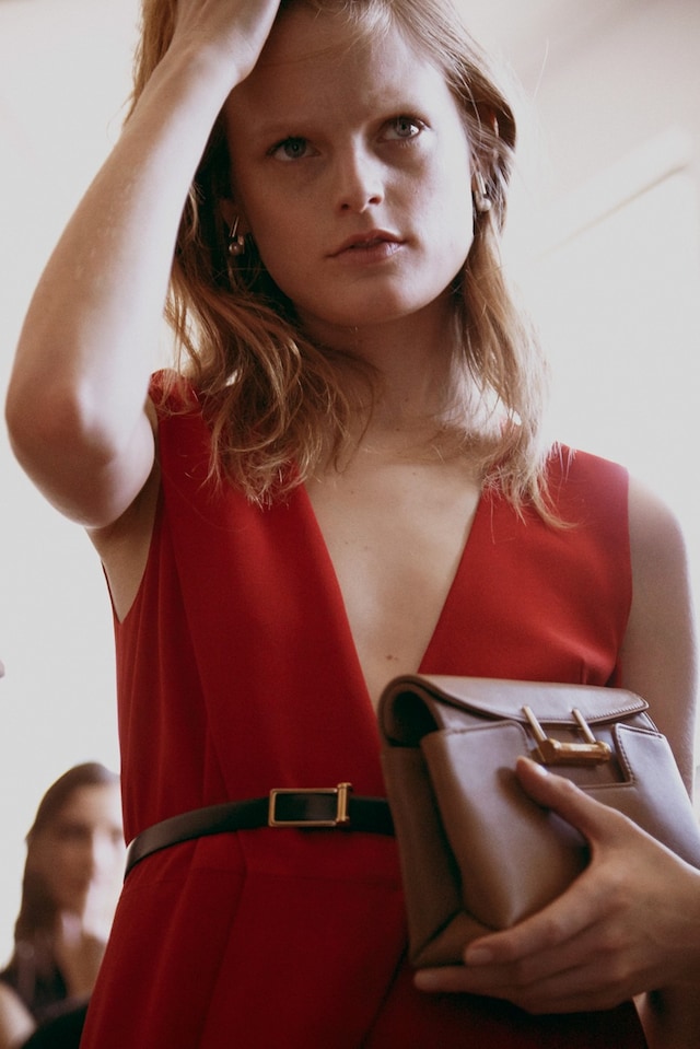 Jason Wu AW15 Plunging Neckline Structure Power Dressing 1