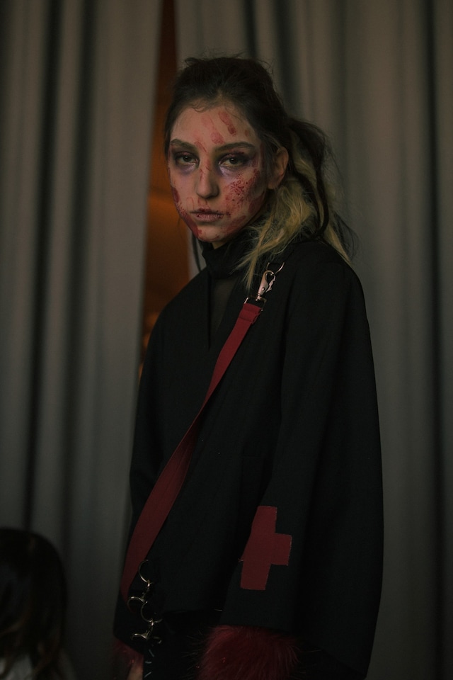 Ammerman Schl&#246;sberg AW15, womenswear, bloodstains, coat, NY 6
