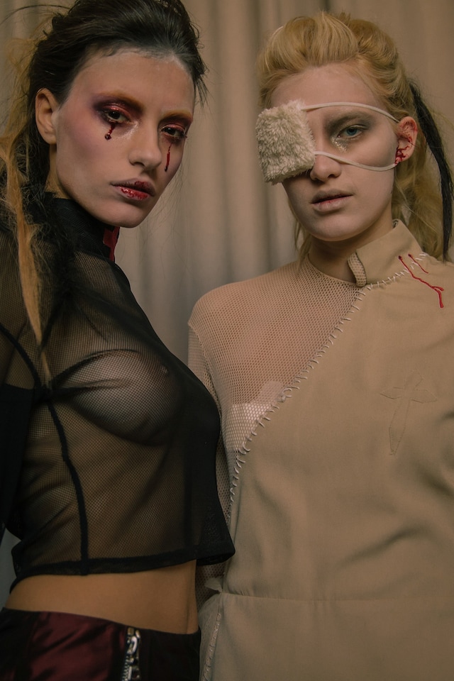 Ammerman Schl&#246;sberg AW15, womenswear, blood, eyepatch, NY 2
