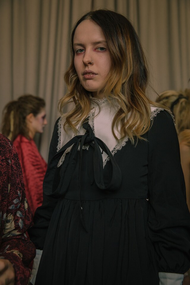 Ammerman Schl&#246;sberg AW15, womenswear, Dazed backstage, NY 13