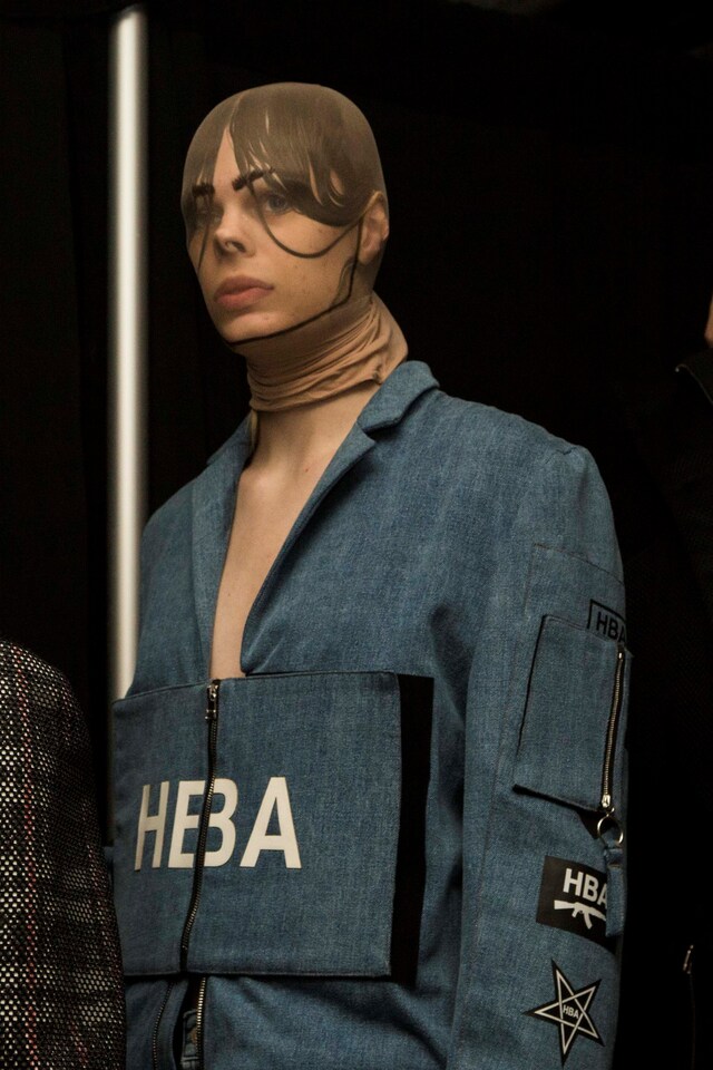 Hood By Air AW15 Dazed backstage womenswear pantyhose blazer 3