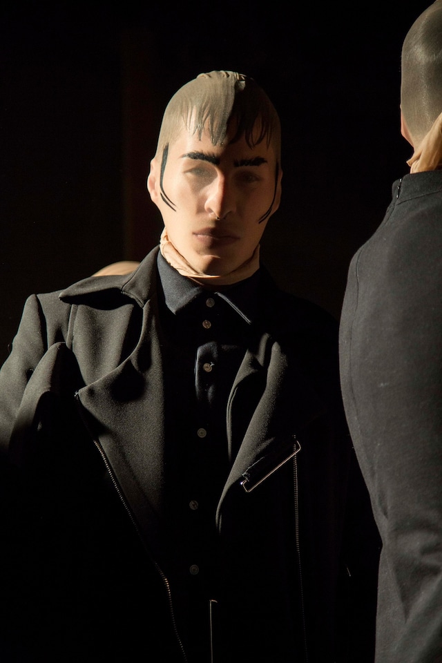 Hood By Air AW15 Dazed backstage womenswear shirt pantyhose 15