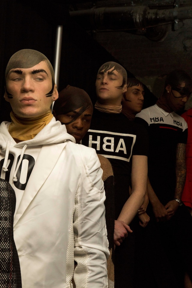 Hood By Air AW15 Dazed backstage womenswear HBA black white 18