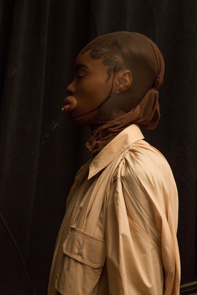 Hood By Air AW15 Dazed backstage womenswear pantyhose shirt 17