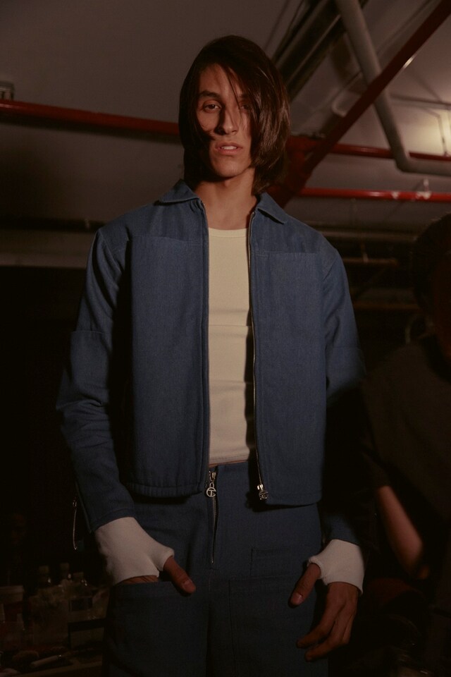 Telfar AW15 Backstage Dazed New York Denim Large Pocket 4