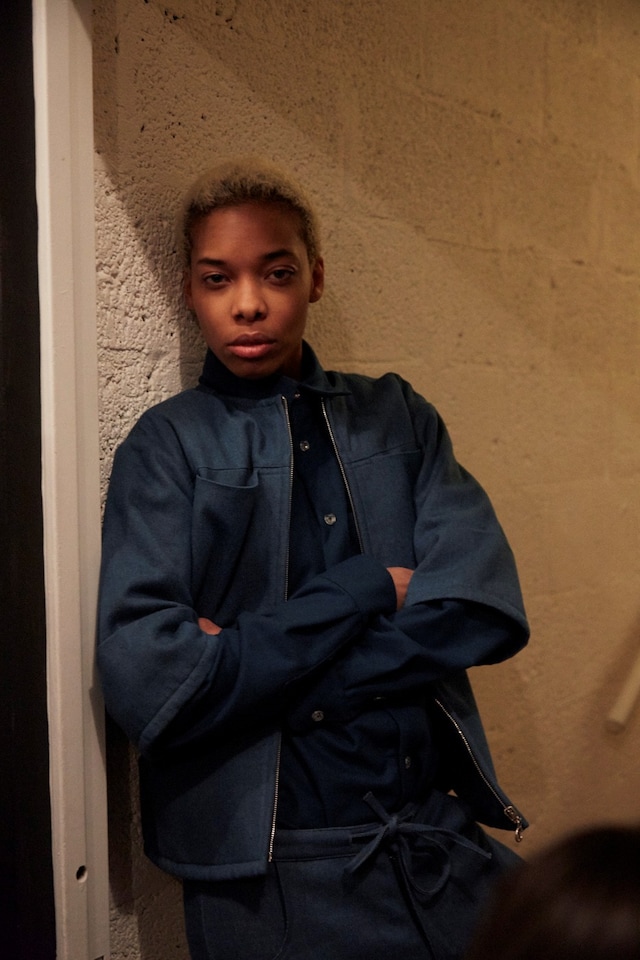 Telfar AW15 Backstage Dazed New York Double Denim Drawstring 7